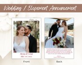 Customizable Template | Wedding Announcement | Elopement Announcement