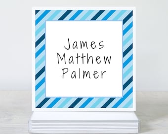 Tarjetas o pegatinas personalizadas, etiquetas con nombres de colores personalizados