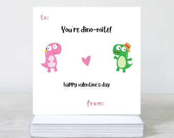 Etiquetas o pegatinas para la clase de San Valentín / Impresas / Tarjetas de San Valentín para el aula infantil / Paquete de 25