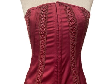 Sultry Red Adjustable Corset Top