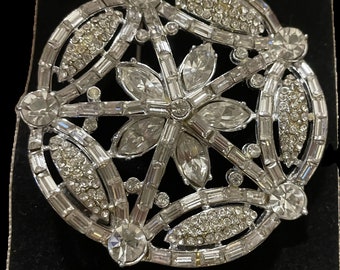 1950's Faux Jeweled Brooch