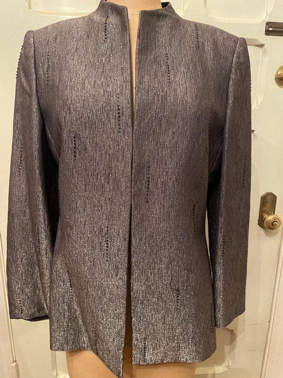 Vintage 1980s Metallic Designer Jacket - image 4