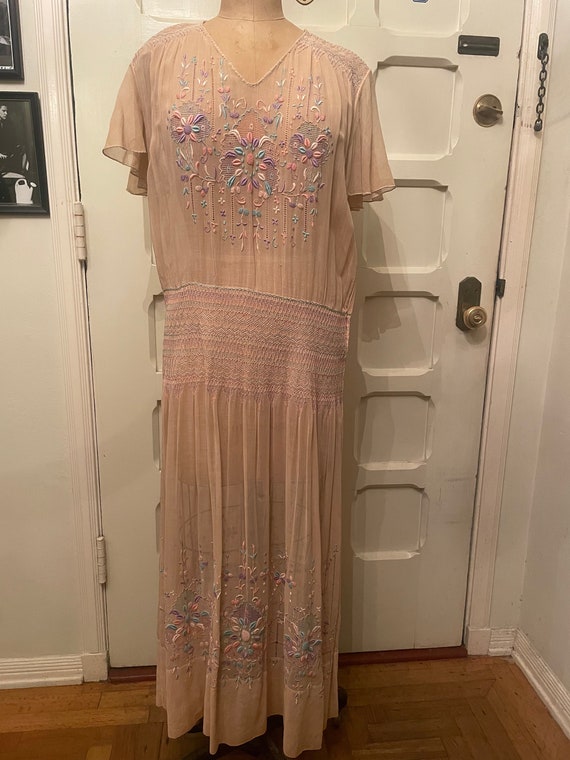 Vintage 1930s RARE Hungarian Boho Dress