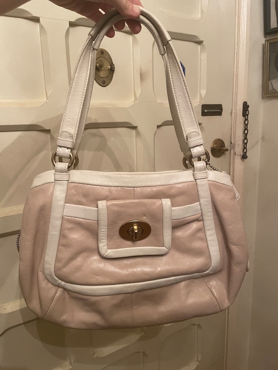 Coach Purse | Cricket Putty and White Leather
