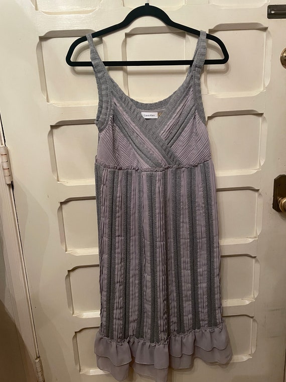 Calvin Clein Grey Dress| Short Sleeve| Cotton