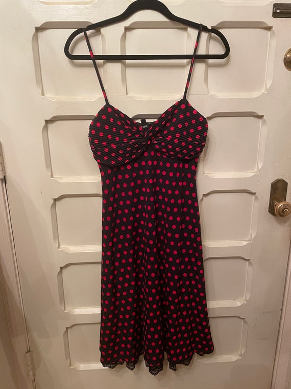 Black and red polka Dot Dress |Spaghetti Straps | 