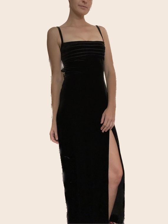 Tadashi Cocktail Dress| Black Velvet - image 4