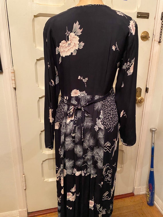 1980’s Rayon Patchwork dress w/ pockets , Covered… - image 8