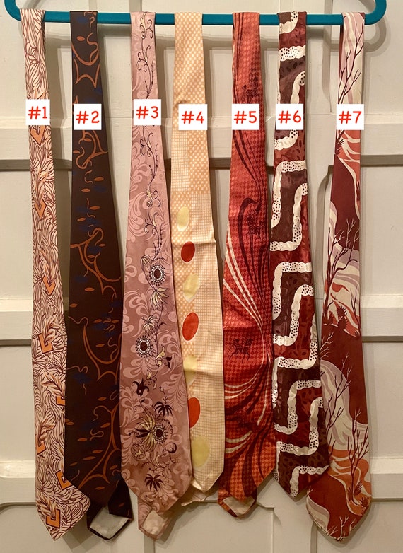 Authentic 1940s Vintage Patterned Ties - image 1