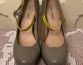 Vintage Steve Madden Gray Green and Blue Pumps l US Womens 10.5