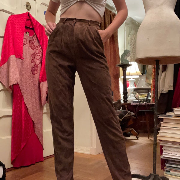 Soft Suede Brown Pants | 1980's