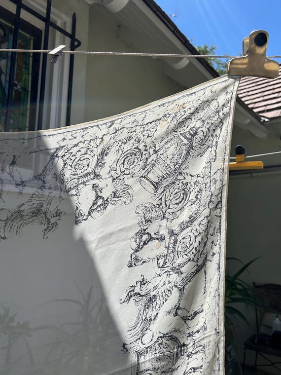 VINTAGE 1950’s Silk Chiffon Handkerchief Scarf - image 6