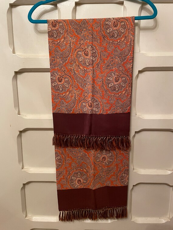 Vintage 1940s Orange Silk Nightgown Robe Gem