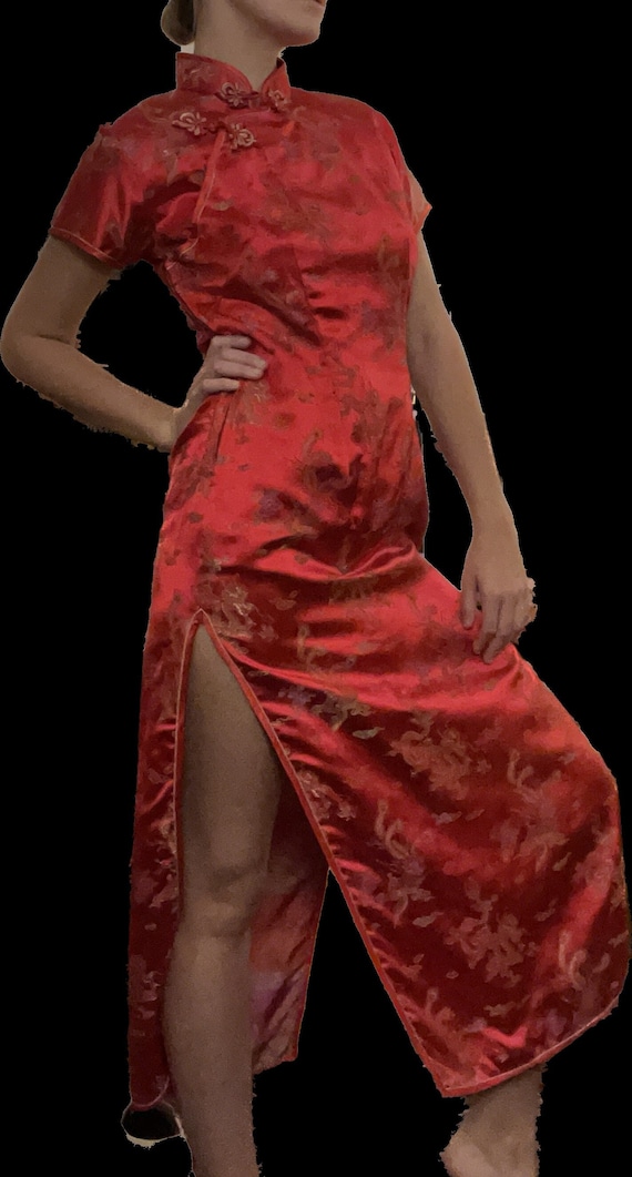 Authentic Chinese Dress| Yue Hwa Brand| Red| Drag… - image 1