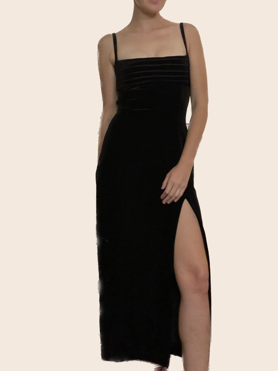 Tadashi Cocktail Dress| Black Velvet - image 3