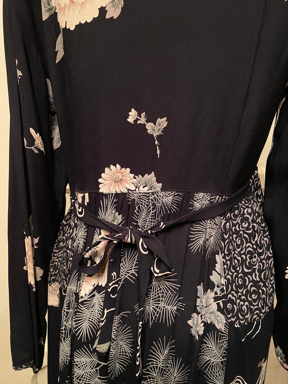 1980’s Rayon Patchwork dress w/ pockets , Covered… - image 9