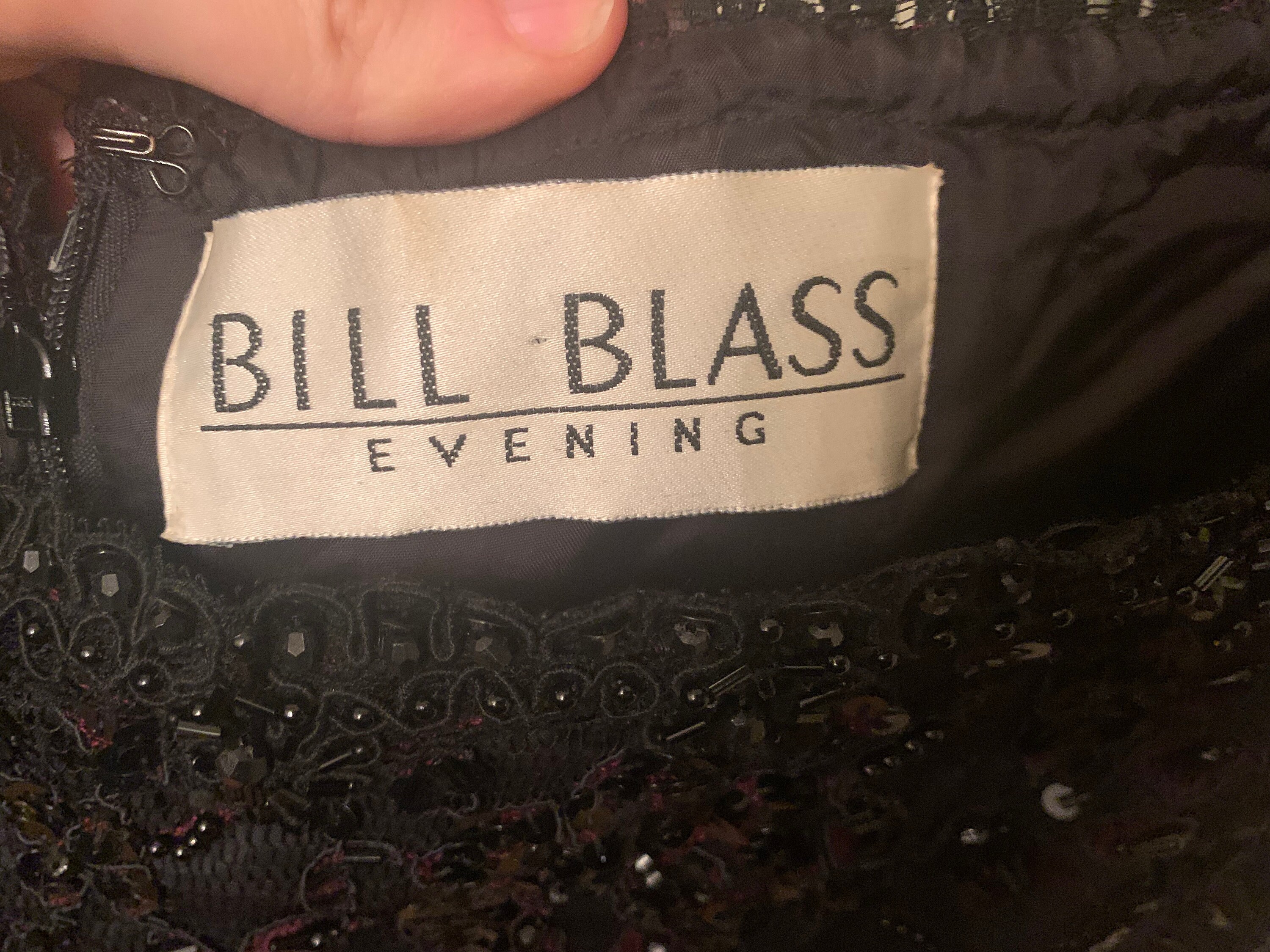 VINTAGE Bill Blass Black Sequin Dress With Pink Detailing - Etsy VINTAGE Bill Blass Black Sequin Dress With Pink Detailing - Etsy