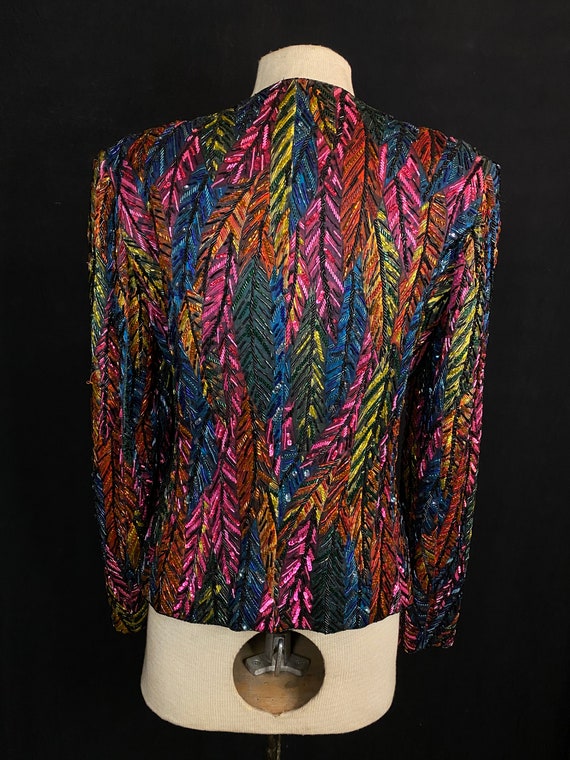 Bob Mackie 90's Designer Couture Beaded Shirt - image 2