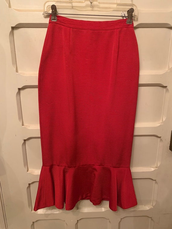 Florence Paris Vintage Red Mermaid Skirt