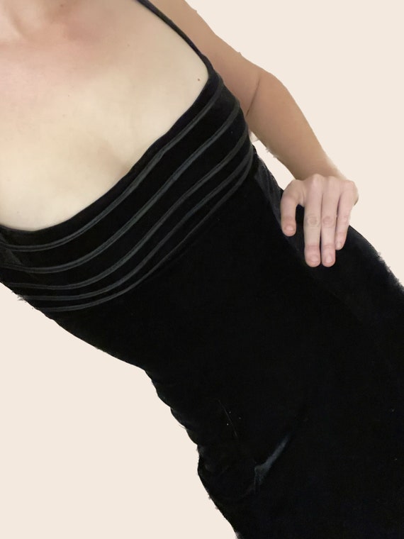 Tadashi Cocktail Dress| Black Velvet - image 5