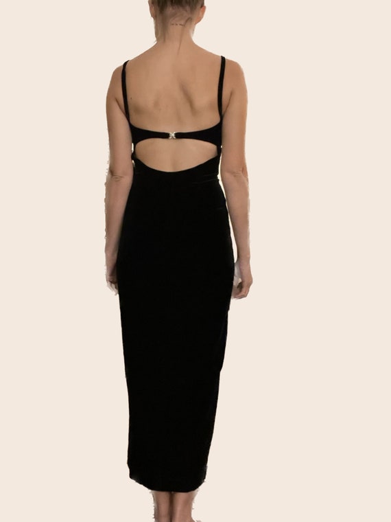 Tadashi Cocktail Dress| Black Velvet - image 2