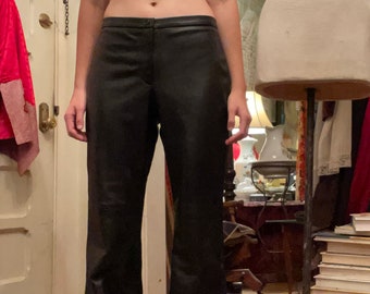 Michael Kors Black Leather Pants |1980's