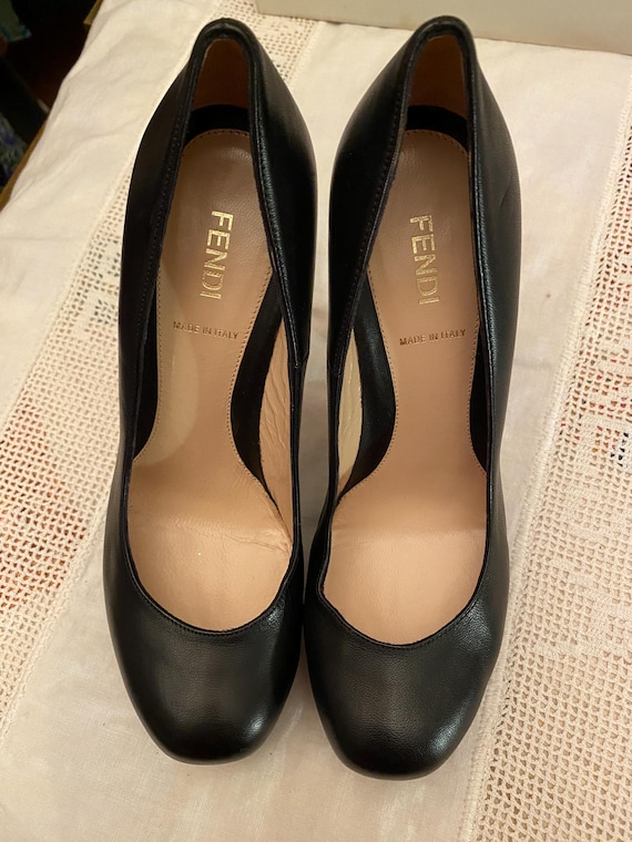 FENDI Fendista Logo-toe Platform Pump Black - Etsy