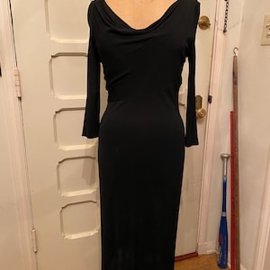 Diane Von Furstenberg Black Long Sleeved Vintage Dress