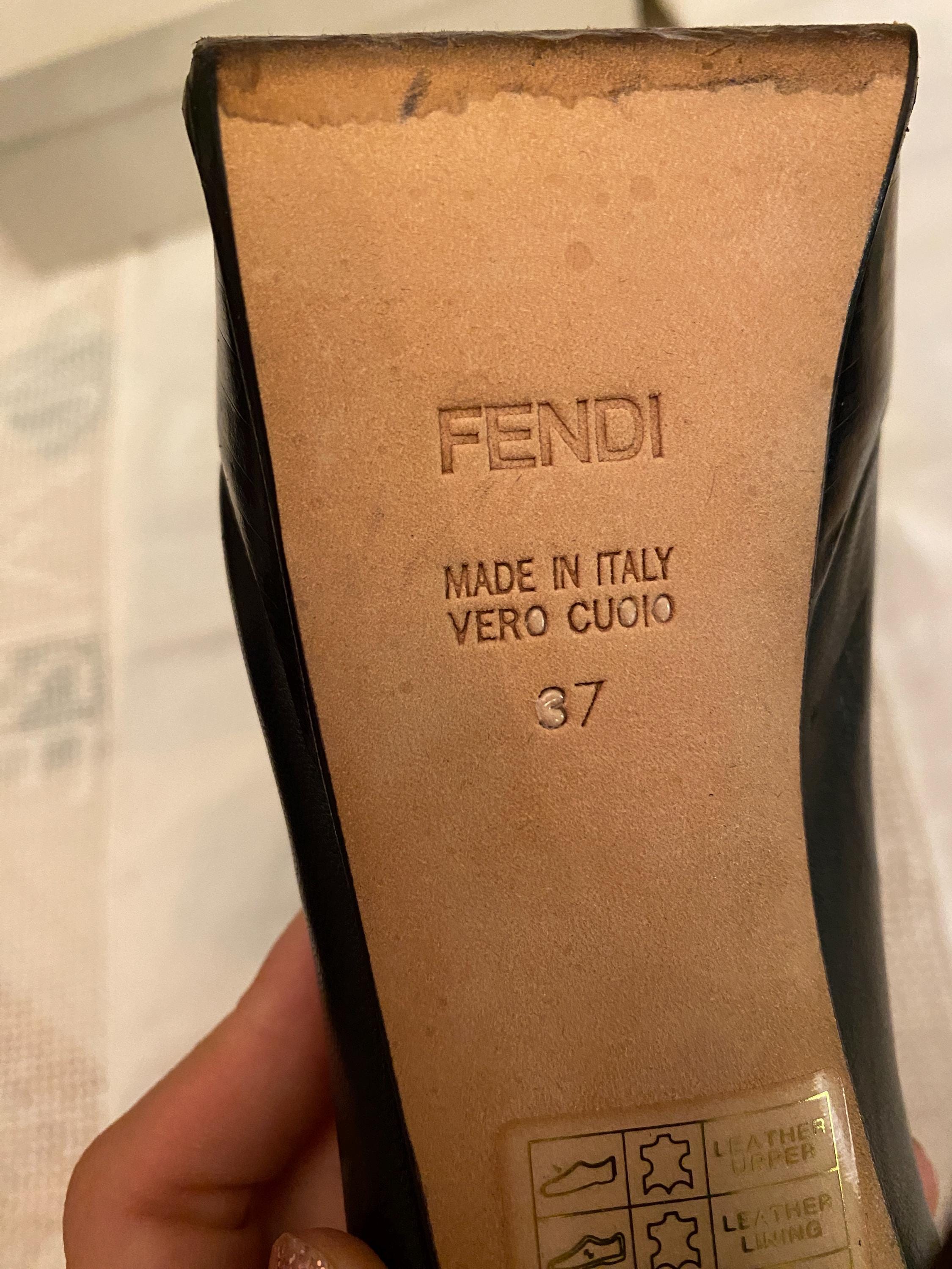 FENDI Fendista Logo-toe Platform Pump Black - Etsy