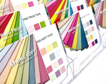 Personal Color Analysis Result Cards: 20 Types, Wallet Size (PDF Download)