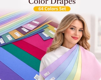 64 Color Drapes Set for Personal Color Analysis | Dyed Cotton Fabric Consultant Tool