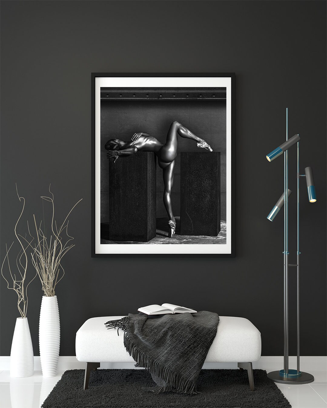 Poster Black and White Photography Art Nude Artistic Nude Ballerina