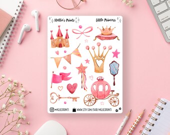 Little Princess | Planner Stickers, Scrapbook Stickers, Bullet Journal Stickers, Princess Stickers, Baby Girl, Little Princess, Crown, Heir