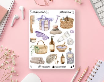 Self Care Day | Planning, Scrapbooking, Embellishments, Bullet Journal, Collage, Spa, Skin Care Routine, Hot Stone Massage, Lymphatic Drain