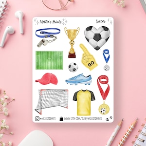 Soccer | Planner Stickers, Scrapbook Stickers, Bullet Journal Stickers, Sport Stickers, Soccer Essentials, School Sports, Football, Trophy