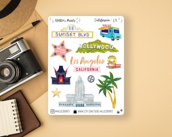 Los Angeles | Planer, Reisetagebuch, Reisetagebuch, Kalifornien Reisetagebuch, Bullet Journal, Hollywood,Beverly Hills, Stadt der Engel, Dodgers, Lakers