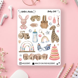 Baby Girl | Planner Stickers, Scrapbook Stickers, Bullet Journal Stickers, Baby Stickers, Watercolor, Baby Princess, Newborn, Toddler