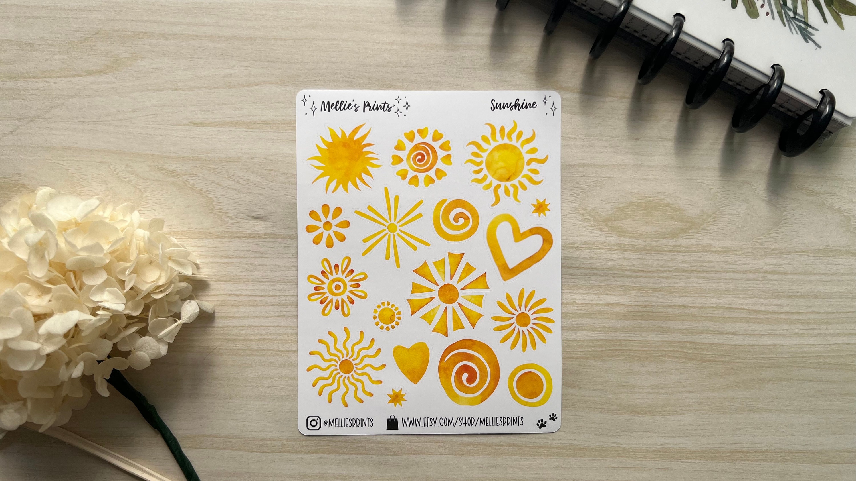 Sunshine Sticker Studio Sunshine | Planner Stickers, Scrapbook Stickers, Bullet Journal ...