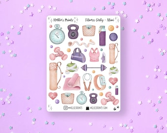 Fitness Girly - Mini / Agenda fitness, Album di ritagli, Bullet Journal, Junk Journal, Obiettivi corporei, Routine in palestra, Macro, Tracker, Pilates, Allenamento