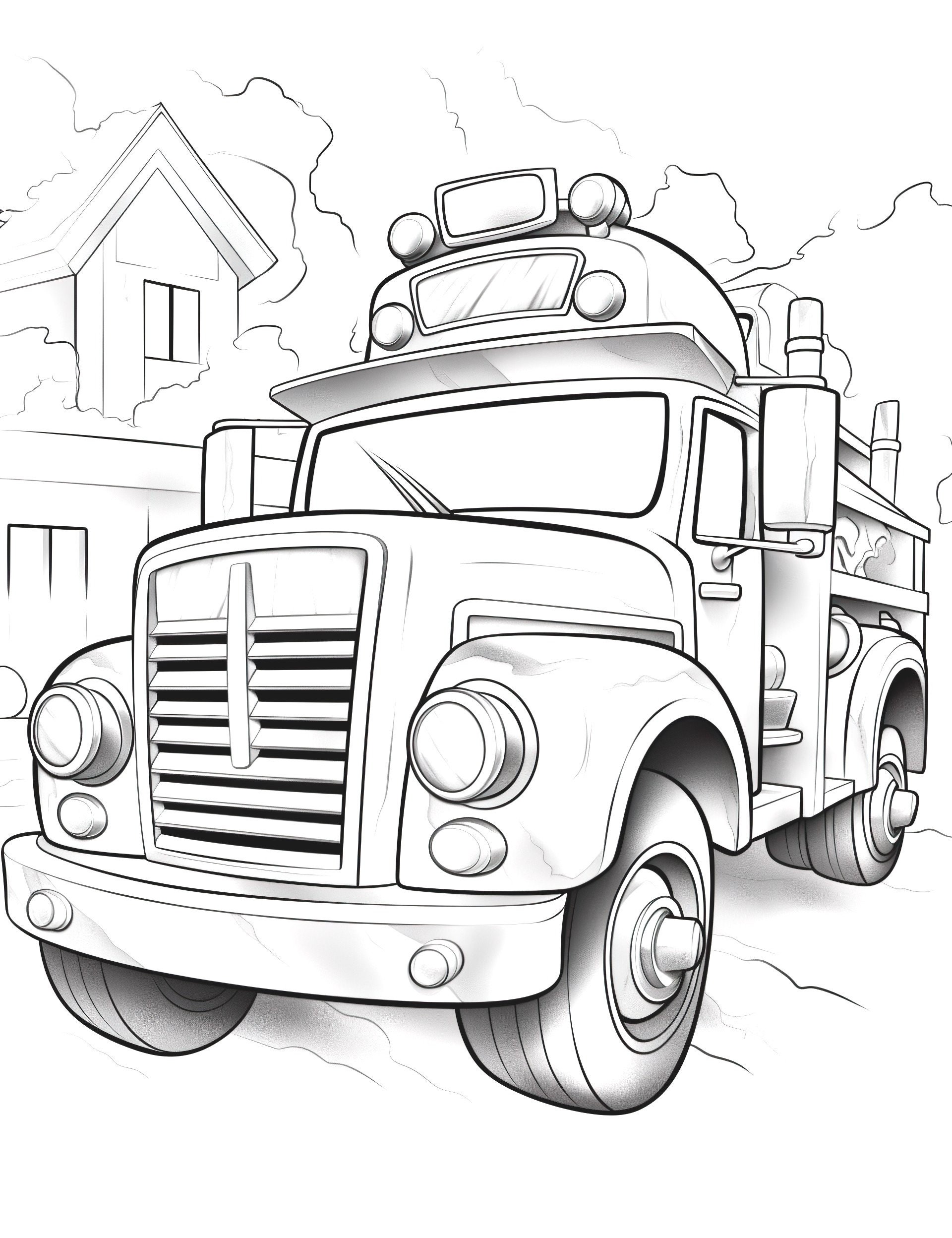 5 Cars Trucks and Trains Coloring Pages, Teacher, Color Pages for Kids ...