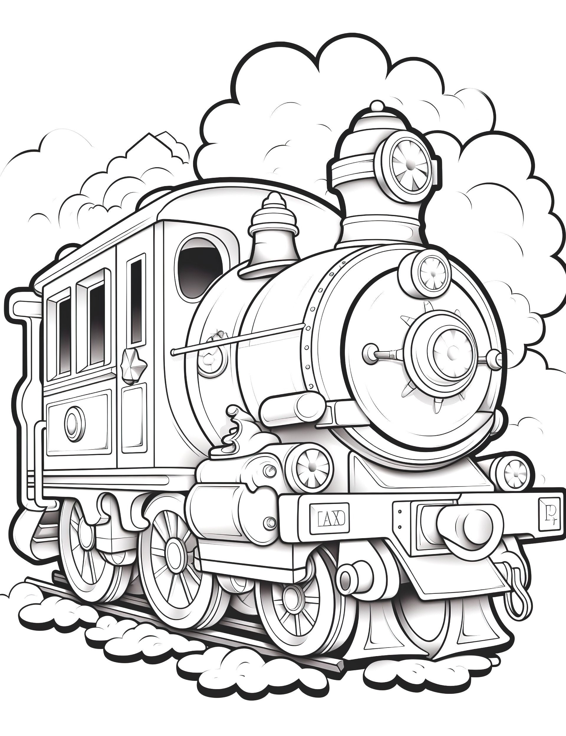 5 Cars Trucks and Trains Coloring Pages, Teacher, Color Pages for Kids ...