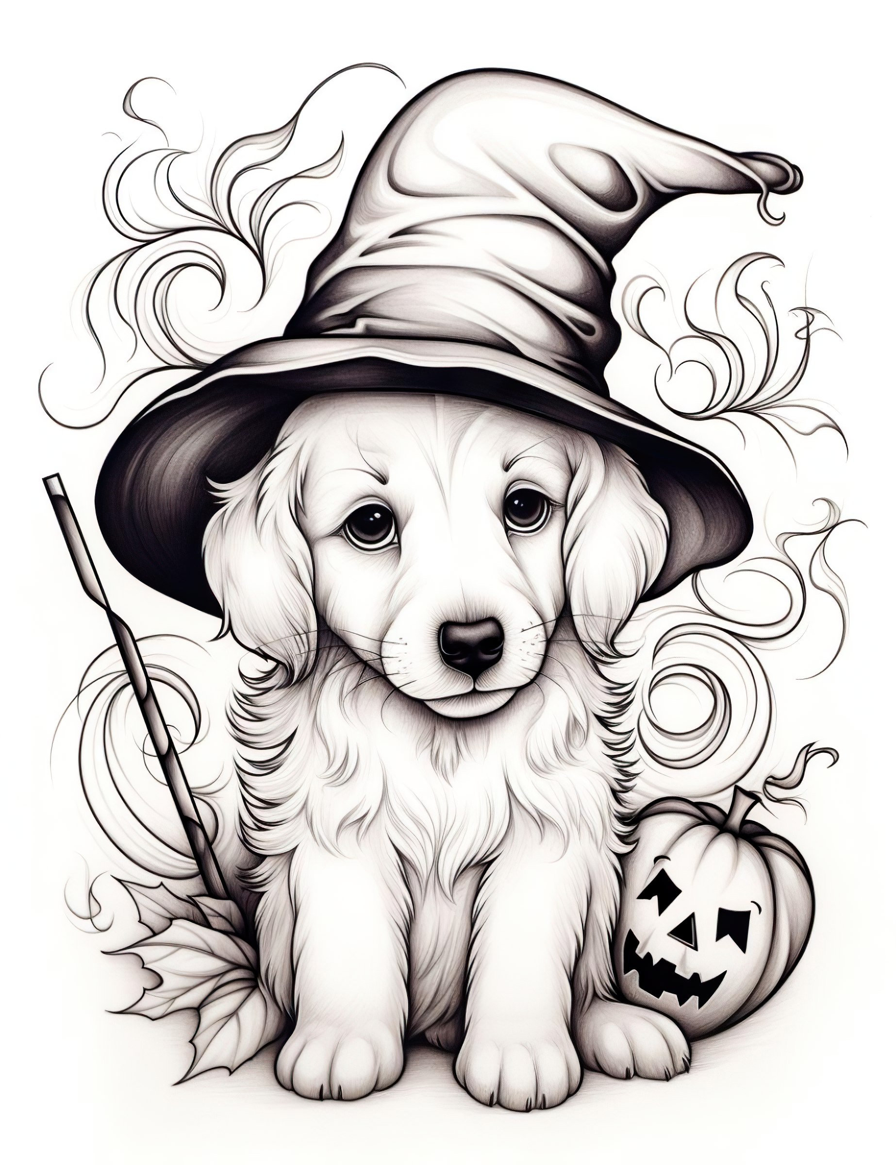 5 Halloween Coloring Pages. Teacher, Color Pages for Kids, Cute ...