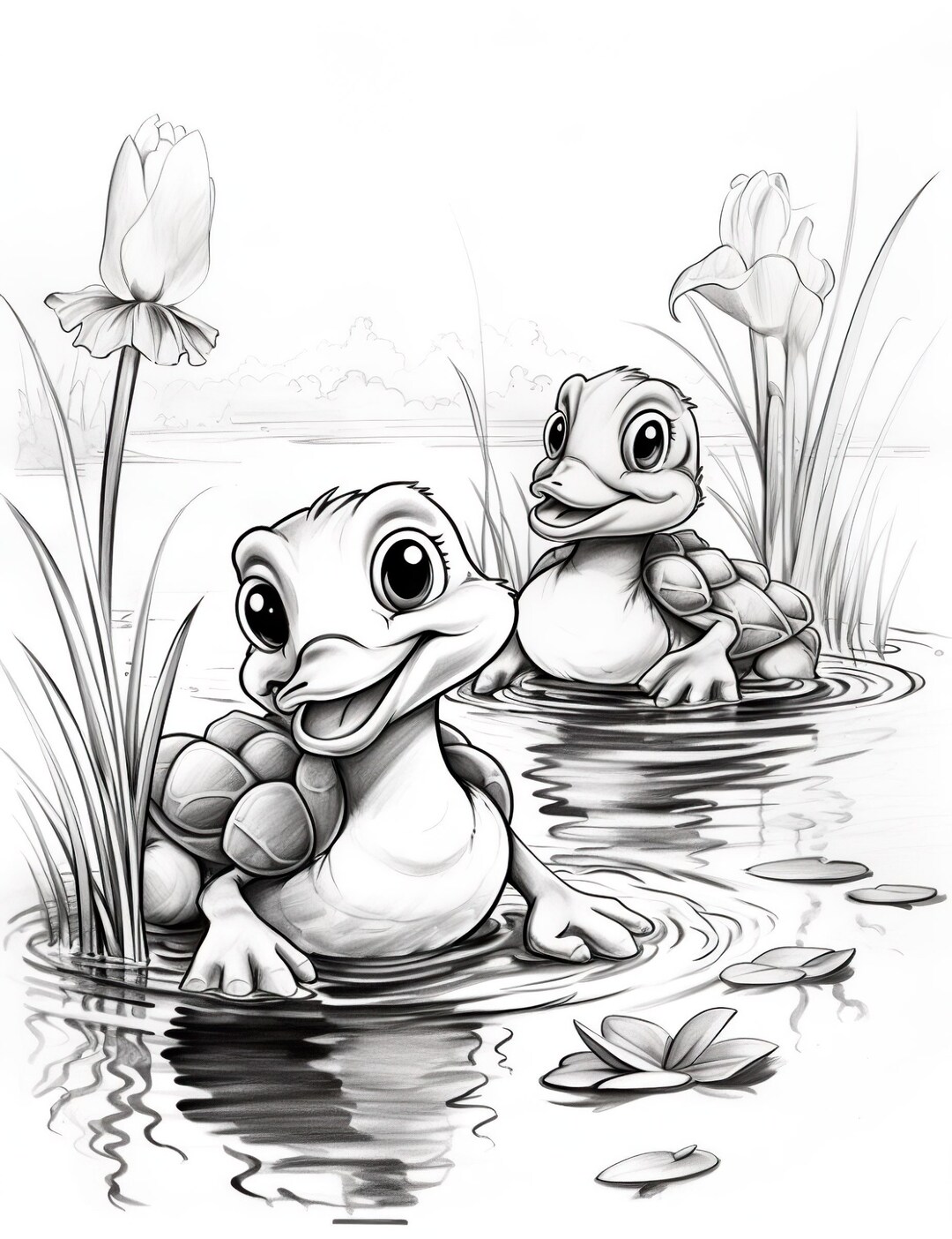 5 Cute Critter Coloring Pages, Teacher, Color Pages for Kids, Cute