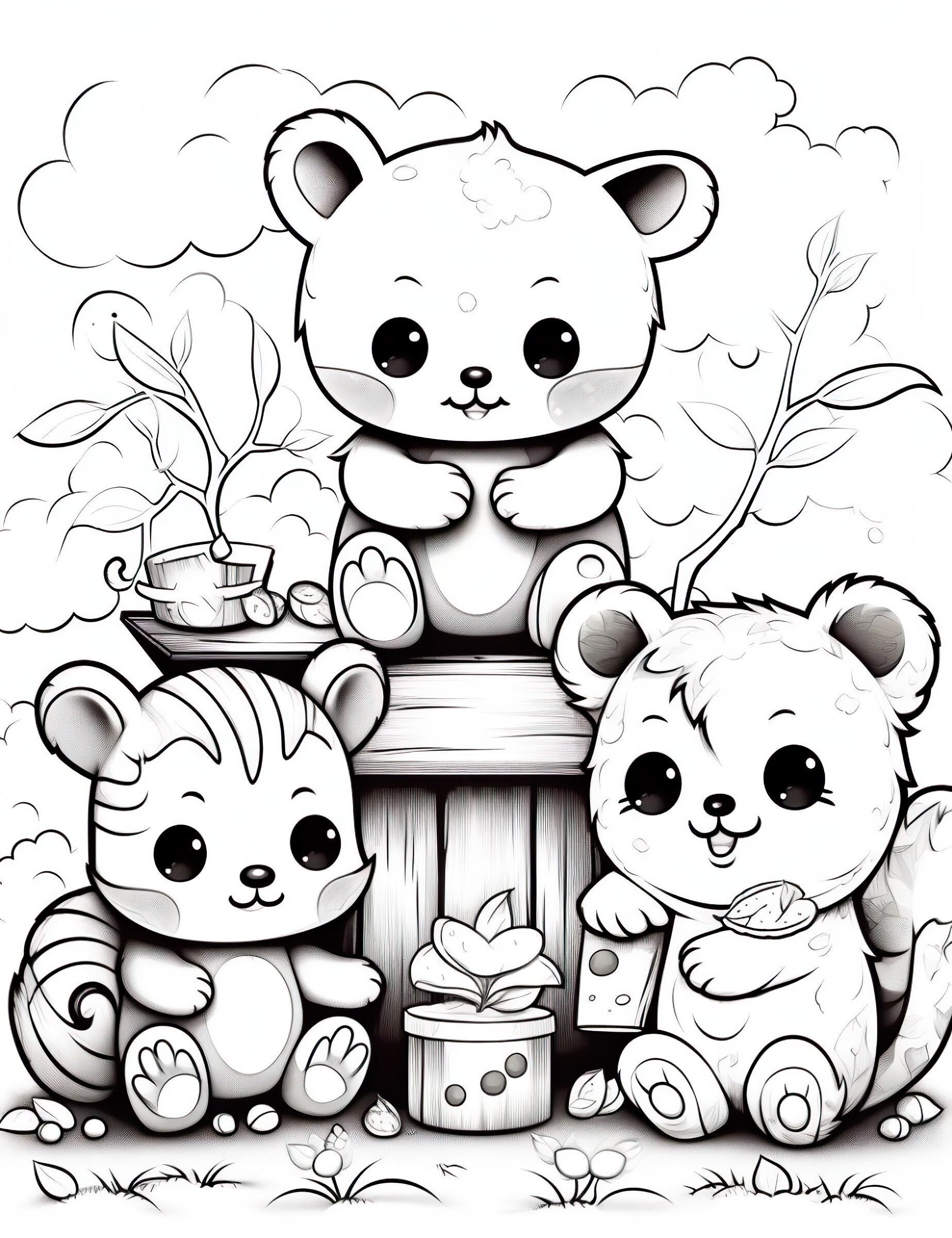 5 Cute Coloring Pages, Teacher, Color Pages for Kids, Cute Coloring