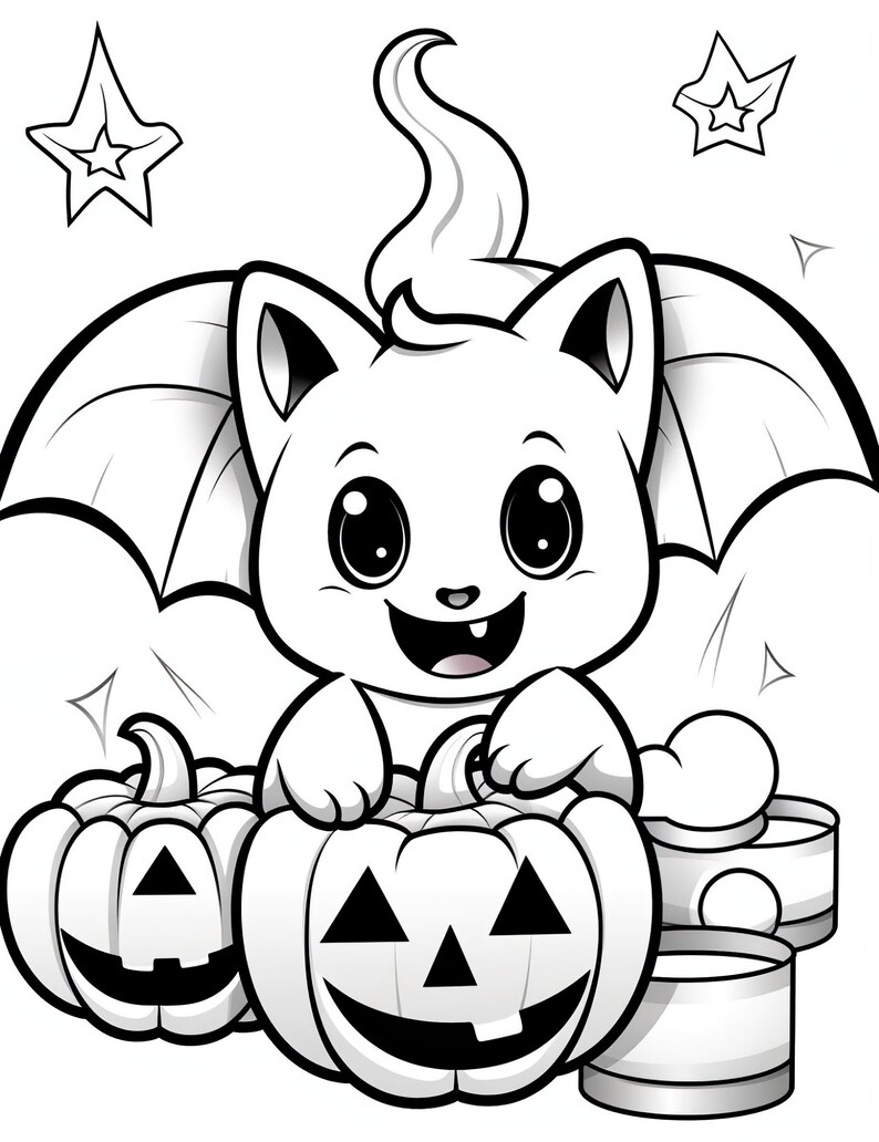 5 Halloween Coloring Pages. Teacher, Color Pages for Kids, Cute