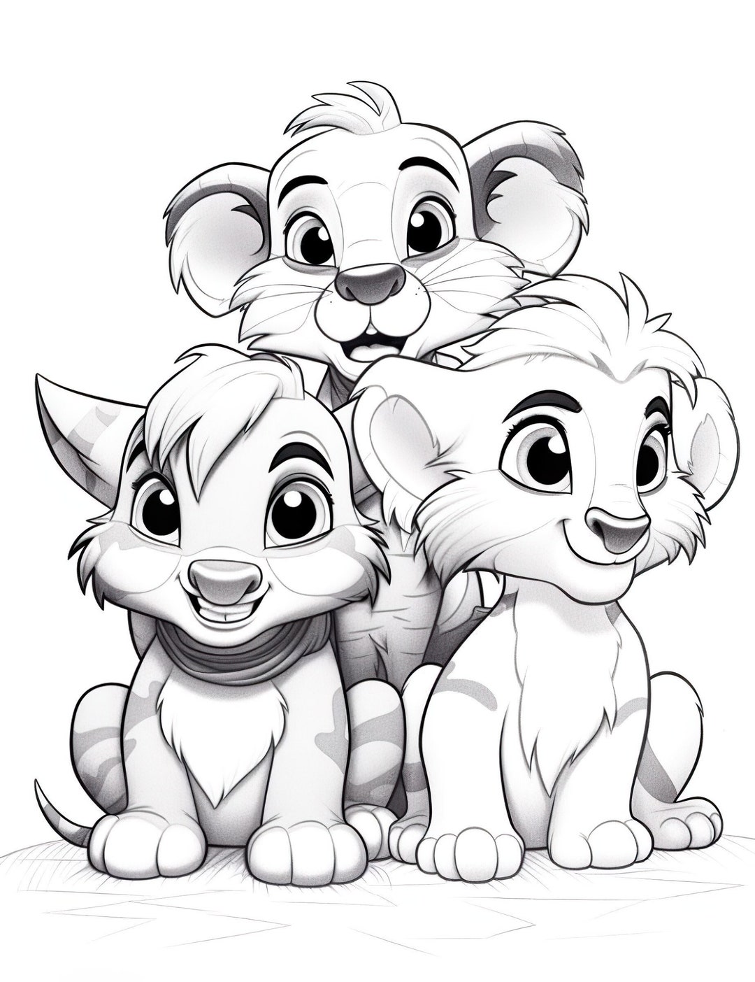 5 Cute Critter Coloring Pages Teacher Color Pages for Kids - Etsy
