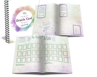 Oracle Card Journal Houd uw kaarttrekkingen bij. Afdrukbare PDF digitale download