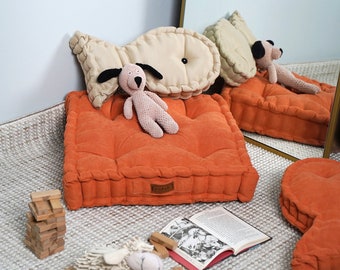 Tufted Sofa Cushion, Bohemian Pillow, Child Room Cushion, Pallet Cushions, Yoga Cushion, Daybed Cushion, Window Bay Cushion