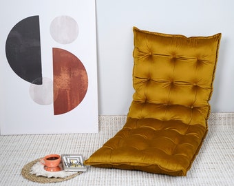 Velvet Pallet Cushion, Tufted Floor Cushions, Custom Cushions, Daybed Cushion, Window Bay Cushions, Japanese Futon Couch