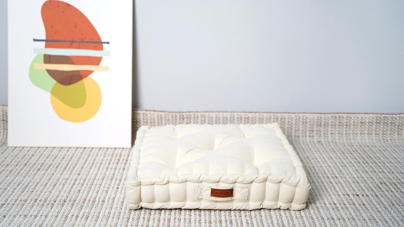 Tufted Pallet Cushions, Meditation Cushions, Daybed Cushion, Window Bay Cushion, Reading Nook Cushion, Japanese Futon Sofa, French Cushion image 8